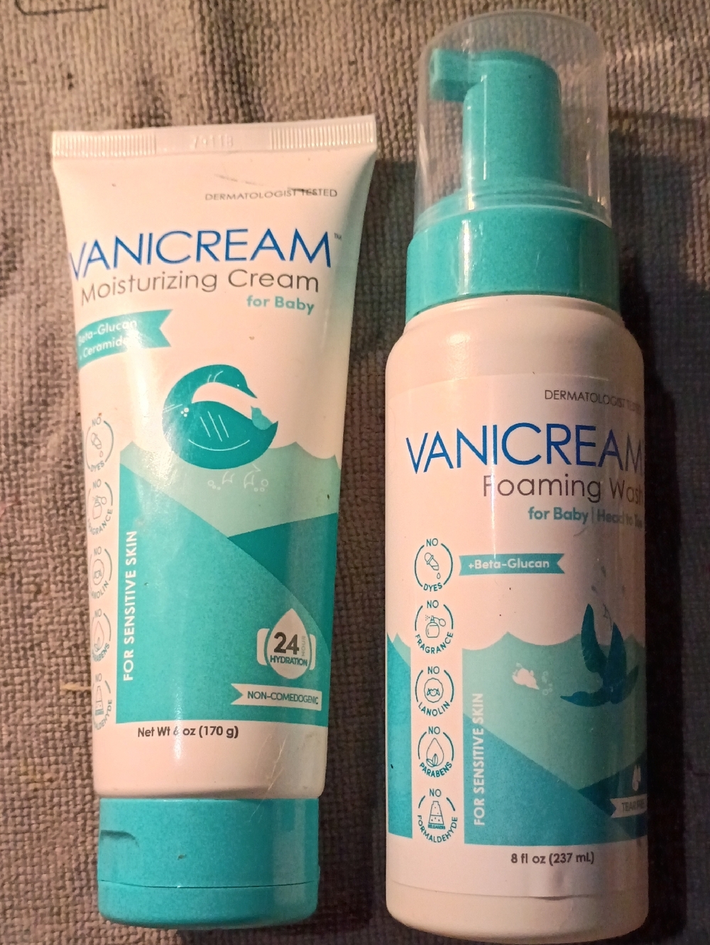 BABY VANICREAM FOAMING WASH & MOISTURIZING CREAM